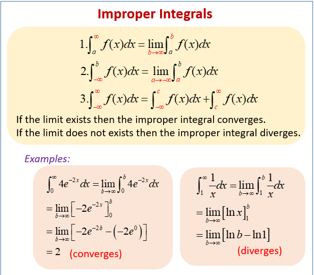 Circuit Training Improper Integrals Answers